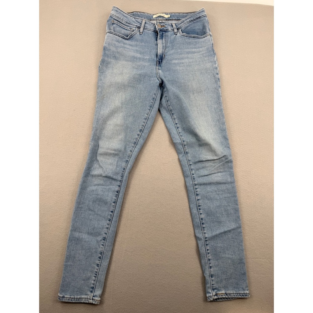 Levis 721 High Rise Skinny Jeans Womens 30x30 Light Wash Blue Denim Stretch - Picture 2 of 14